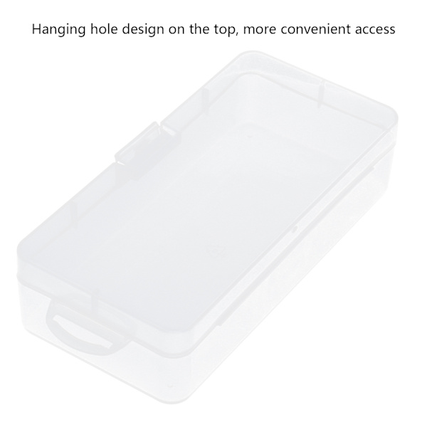 Rektangulær gennemsigtig digital elektronisk tilbehør faldbestandig boks med flip-cover i plast