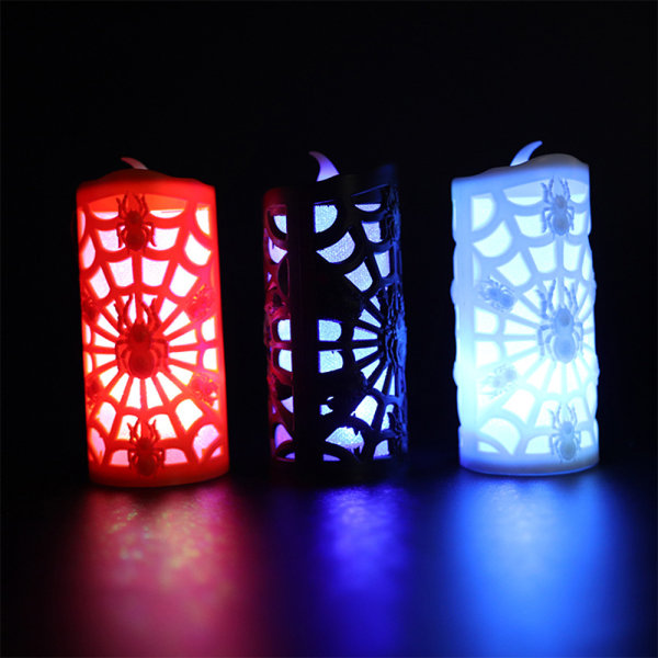12PCS/4PCS Kallohämähäkkiverkkokynttilävalo LED H