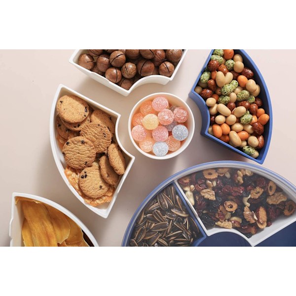 Snack Spinner Återanvändbar Snackbehållare Med Portionskontroll För Snacksbricka