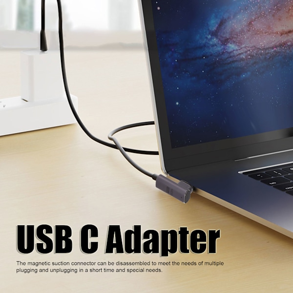USB C 90 asteen sovitin 140W 40Gbps 8K 120HZ nopea tiedonsiirto tyypin C magneettinen sovitin