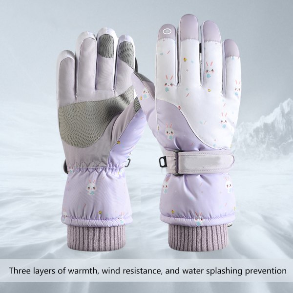 Skigloves, Vanntett Snøhansker Vinterhansker for Kaldt Vær