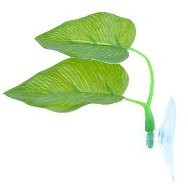 Konstgjord blad säng akvarium tillbehör fisk tank dekoration kraftfull sugkopp Betta fisk vila blad