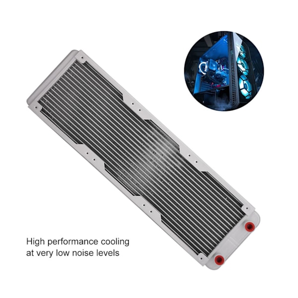 Aluminium Radiator Värmeväxlare Dator Vattenkylning Vätskekylare Vit (360mm)