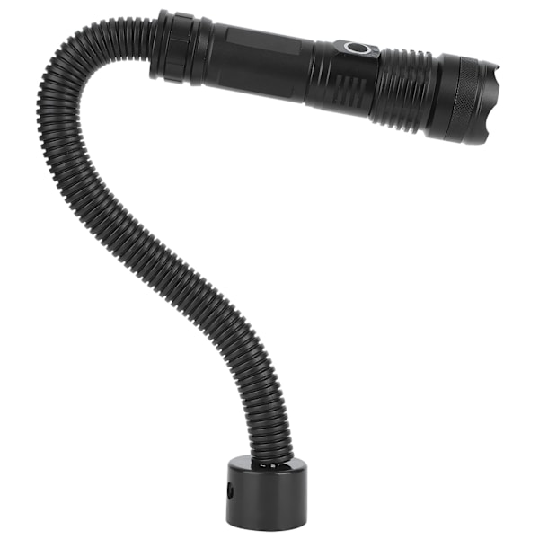 Flexibel LED-arbetslampa med svanhals för bilreparation, bärbar lampa med magnetisk bas och 5 ljuslägen, zoombar Cree LED-ficklampa för inspektion