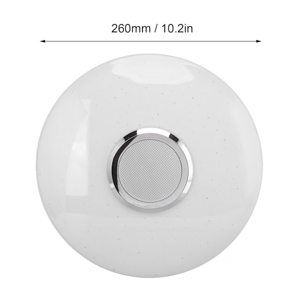RGBW Taklampa, Integrerad Bluetooth-högtalare, App-styrd belysning med vattentät design för sovrum, barnrum, festdekoration, Smart LED-lampa