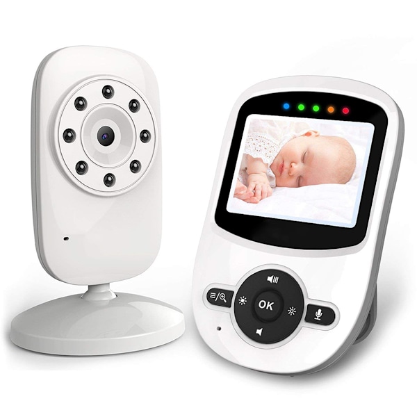 2,4-tums Skärm Babyvakt, Digital Trådlös, 2,4 GHz FHSS-teknik, Infraröd Mörkerseende, Appkontroll, Tvåvägssamtal, Ljudvarning, VOX-läge,