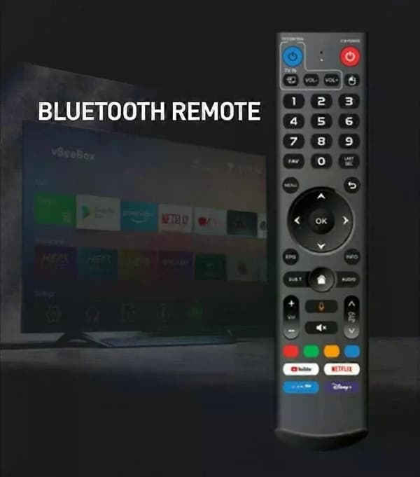 Ny kompatibel med vSeeBox V3 Pro Android TV Stream Box Stemmefjernkontroll V1 V2 V5 Pro