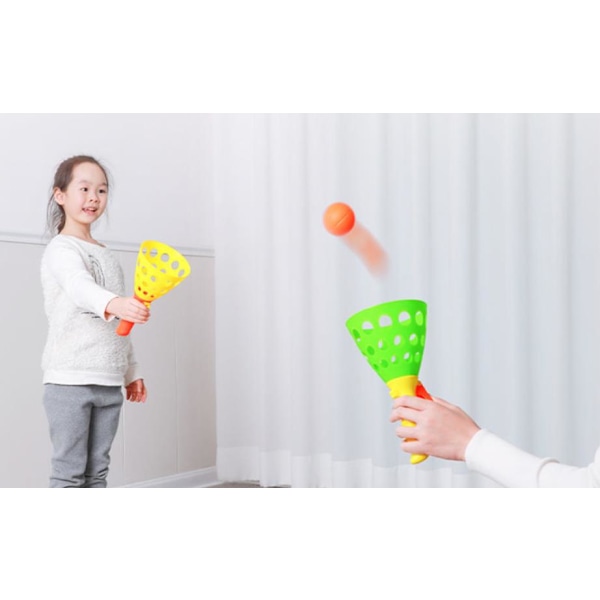 Högkvalitativ och Tålig Design Pop and Catch Bollspel, Perfekt Barnpresent För Inomhus- och Utomhusaktiviteter Som Främjar Hand-Öga-Koordination Med Catch Launcher