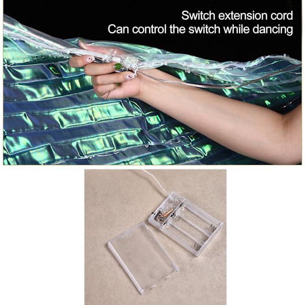Led Lys Emitterende Vinger Dansevinger Dansende Lys Emitterende Rekvisitter Performance Performance Mavedans Vinger