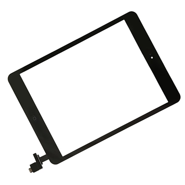 Tablet Digitizer Skärm Härdat Glas Ersättning Kapacitiv Pekskärm med IC Chip Hemknapp för IOS Mini 1 2