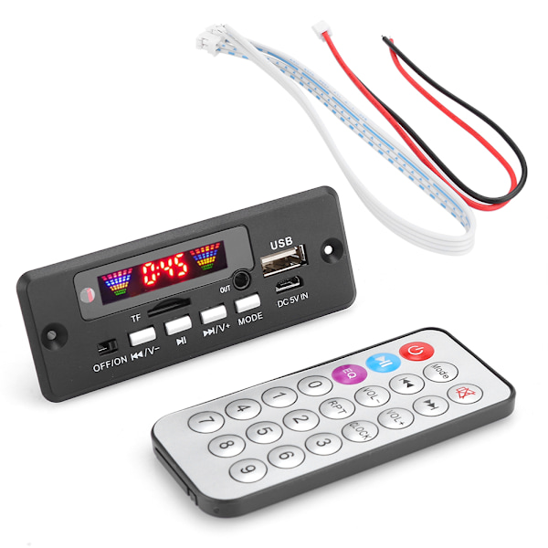 Bluetooth 5.0 Audio MP3 -dekooderikorttimoduuli kaukosäätimellä, kaiutinlisävaruste