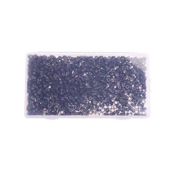 1000st 5.0mm Silikonfodrade Mikroringar, Mikro Nano Pärlor, Silikon Mikroringar Fodrade, Mikro Länkar Hårpärlor, Mikro Länkar Silikonpärlor, Silikon