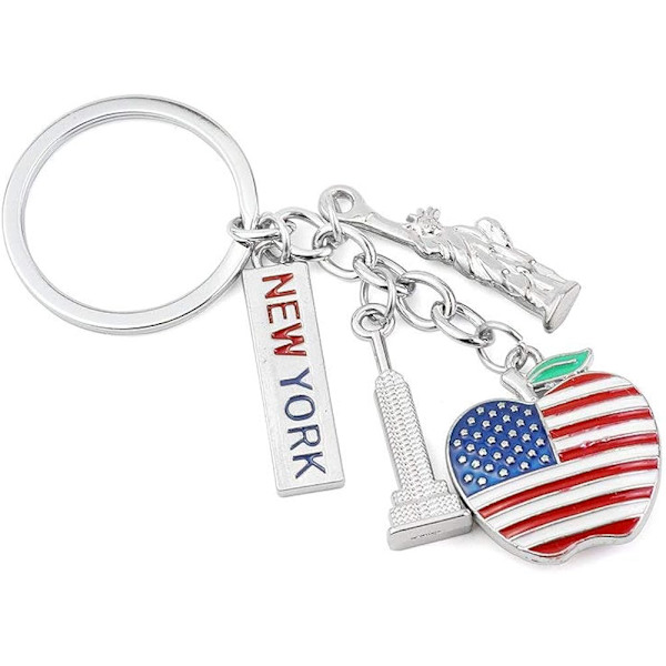 New York nøglering Frihedsgudinde I Love New York Souvenir nøglering