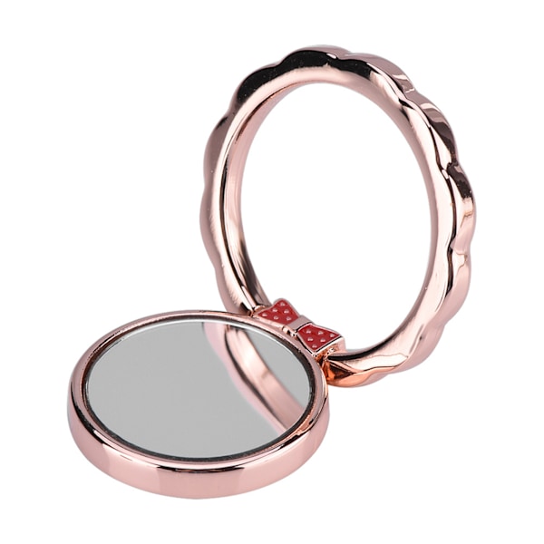 Ny rosett mobiltelefon stativ 360° finger ring stativfäste (roséguld)