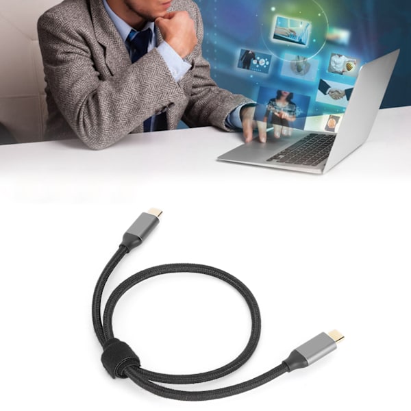 USB 3.1 dobbelthode 100W USB C til USB Type C hannkabel USBC PD 5A hurtigladerkabel 0,5m