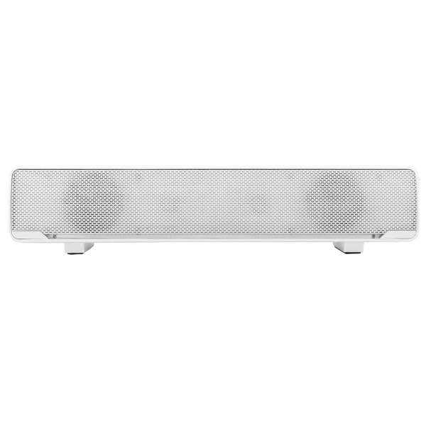 USB-drevet stereolyd-soundbar musikkspiller bass surround-lydboks 3,5 mm inngang for PC mobiltelefoner (hvit)