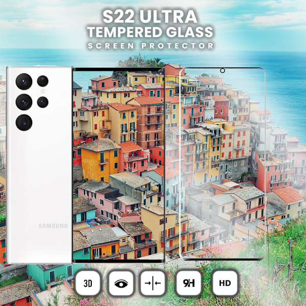 Glass Protector 9H Samsung S22 Ultra - 3D Super Quality