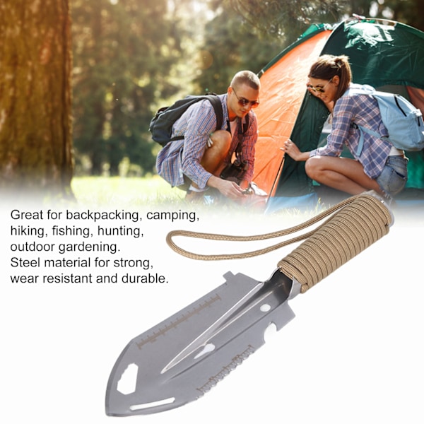 Vandringsspade för Backpacking, Titankonstruktion med Ergonomiskt Grepp