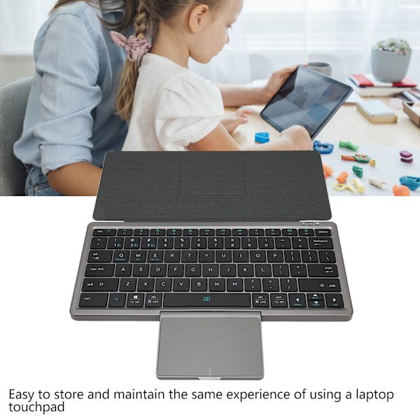 Tablet-tastaturvesker med styreflate, avtakbar samtidig driftsmodus, multifunksjonell nettbrettveske for Win XP, Win 7, 10, 11