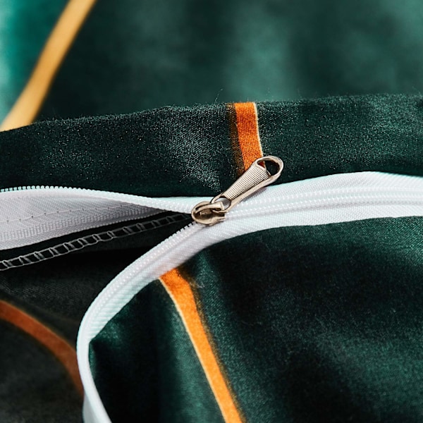 Smaragdgrön Påslakanset, Guldbladsdesign med Geometriskt Hexagon-tema, Mjukt och Bekvämt Mikrofiber för Året-runt-bruk, Enkel Maskintvätt