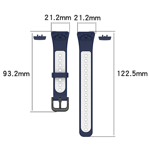 Kompatibel med Huawei Band 6  Honor Band 6 TPU Vanntett Klokke Rem Stropp Dobbel Farge Erstatnings Rem