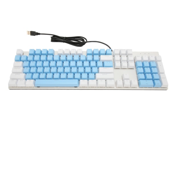 Full Size Mekanisk Tangentbord 104 Tangenter USB Trådbundet SpelTangentbord med Numeriskt Tangentbord Röd Switch för Windows
