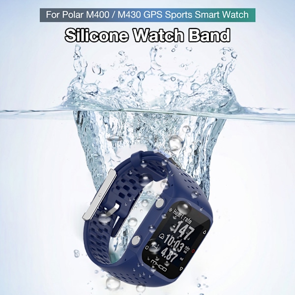 Silikone Rem til Polar M400 M430 GPS Sports Smartwatch