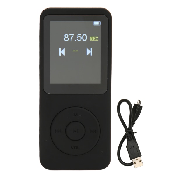 MP3 Player with Bluetooth 5.0 1W 8Ω HD Speaker FM Radio HiFi Lossless Sound Multifunction Portable MP3 MP4 Music Player