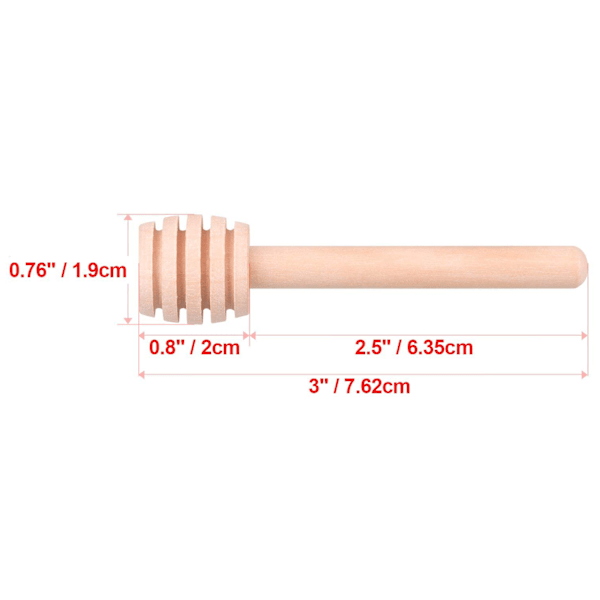 30 stk Mini Trehonning Dipper Pinner, 3 Tommers Server for Honning