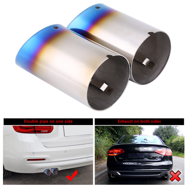 1 par eksosrørdemper spiss for E90 E92 E93 328i 325i 3-serie