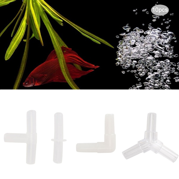 Akvarieslangkoppling, Högkvalitativt Material Polypropylen Barb-koppling, Säker och Pålitlig Tillverkning för Y-formad Tredelad Barb-koppling