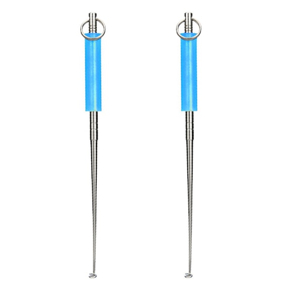 Fiskekrokborttagare i rostfritt stål, rymdaluminiumförstärkt, ergonomiskt halkfritt handtag, magnetisk snabbkoppling, 2 st