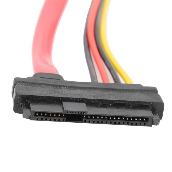 3PCS SATA 29P hunn til SATA 22P hann plast harddisk datakabel for hjem og mobil bruk