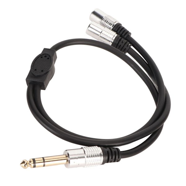 6,35 mm hann til dobbel 3,5 mm hunn kabel Profesjonell Plug and Play stereo lydadapter for forsterker mikrofon mikser høyttaler