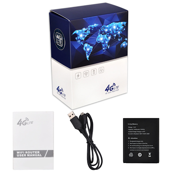 Bärbar 4G LTE Mobilt Hotspot med SIM-kortplats, Batteridriven för Sömlös Anslutning