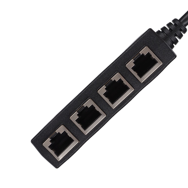 RJ45 Splitter Adapter 1 til 4 Port Jevn Overføring Utmerket Tilkobling Nettverkskabel Adapter