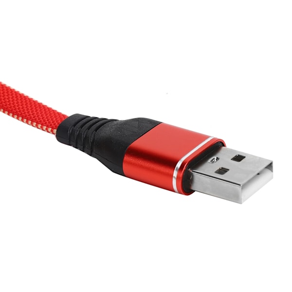 Micro USB-laddningskabel förlängning nylonflätad snabbladdningssladd för Android-mobiltelefoner Röd