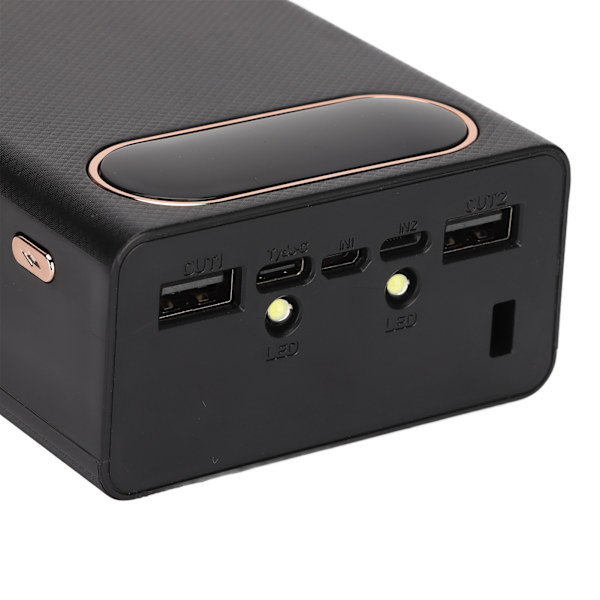 10W DIY 18650 Bärbar Powerbank-fodral L12 Mobil Batteriladdare 12 Batterier Kapacitet med 2 LED-lampor LCD-skärm