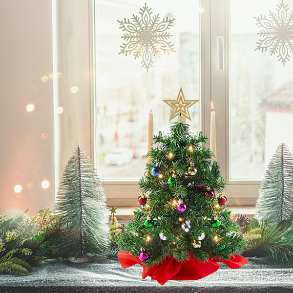 Mini Julgran, LED-belyst Julgran, Metallstativ Hjälper Trädet Att Stå Rakt