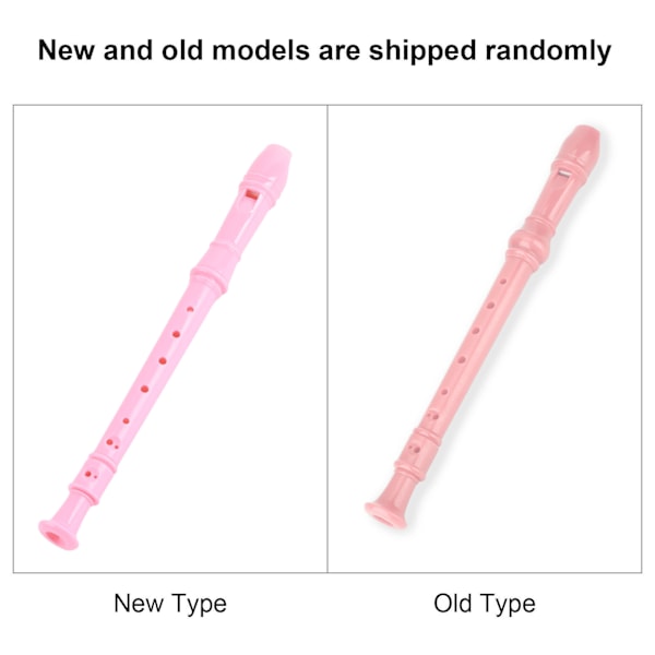 8 Huller Høj Tone Sopran Blokfløjte ABS Flageolet Instrumenter Reed Rør Børn Pink