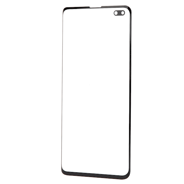 Samsung S10+Plus -puhelimen takalasin kansi ja ulompi lasipaneelin vaihto (musta)
