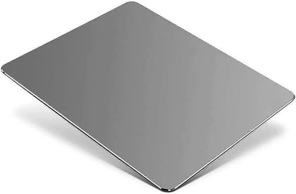 Metal aluminium musemåtte, tynd hård musemåtte til kontor og gaming
