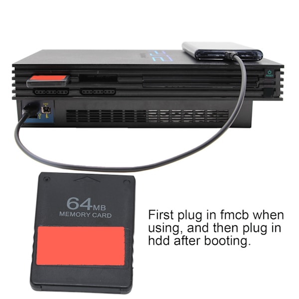 Hukommelseskort til PS2 64MB High Speed Game Memory Card til FMCB V1.966 USB-spil til PS2