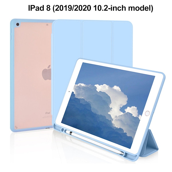 Justerbara Vinklar iPad 10.2 Tum Fodral, Magnetisk Anslutning Stående Skydd för 9:e/8:e/7:e Generationen, ABS och PU Läder Exteriör Säkerställer Lång Livslängd