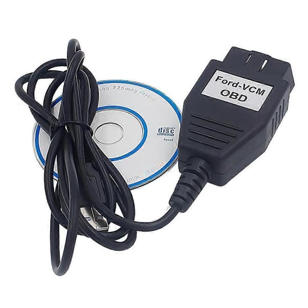 Kompatibel med VCM OBD diagnostiskt gränssnitt FOCOM USB-kabel stöder flera språk