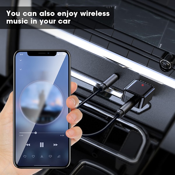 Bluetooth-langaton sovitin 5.0 Vastaanota ja lähetä Kaksi yhdessä Lähetin VastaanotinMusta