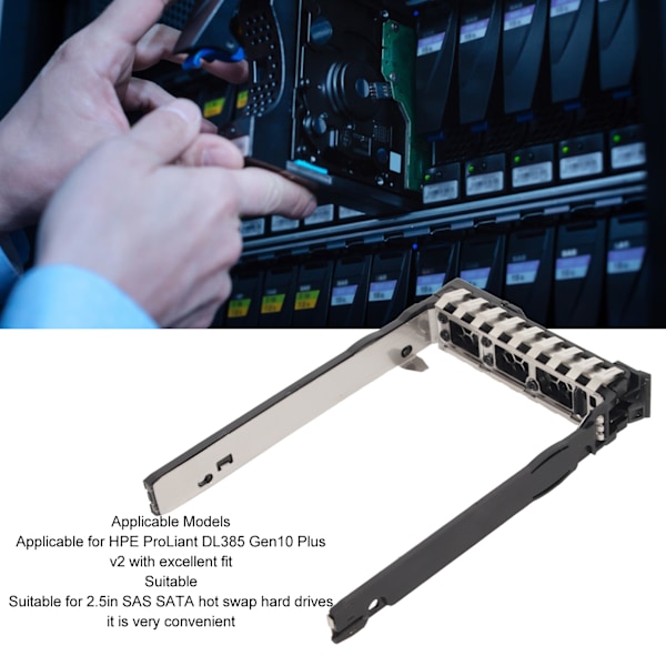 2,5-tums hårddiskfack SAS SATA-gränssnitt Hårddisk-omvandlarbur för HPE ProLiant DL385 Gen10 Plus V2