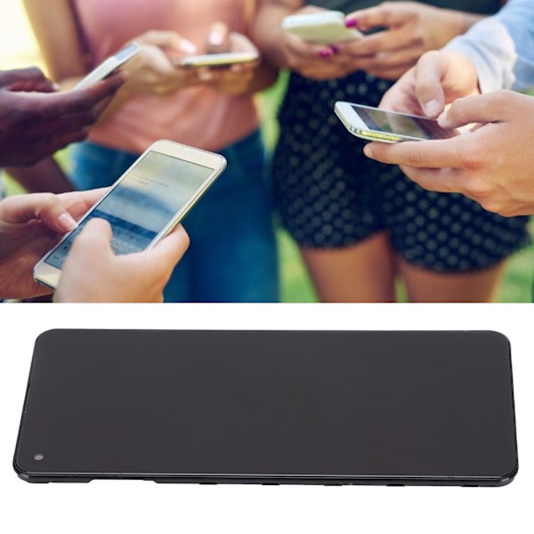 Skjermutskiftning LCD-skjerm Berøringsskjerm Digitizer Montering for Samsung Galaxy A21S med ramme