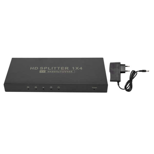 HD Multimedia Interface 2.0 Splitter 4K 60Hz 1 in 4 Out 18Gbps HDCP2.2 RGB444 Duplicate Mirror Screen Adapter 100‑240V