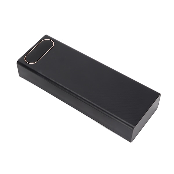 L20 18650 Batterihållare 10W DIY Mobil Powerbank Fodral Bärbar Batteriladdare med LCD-display för 20 Batterier Svart